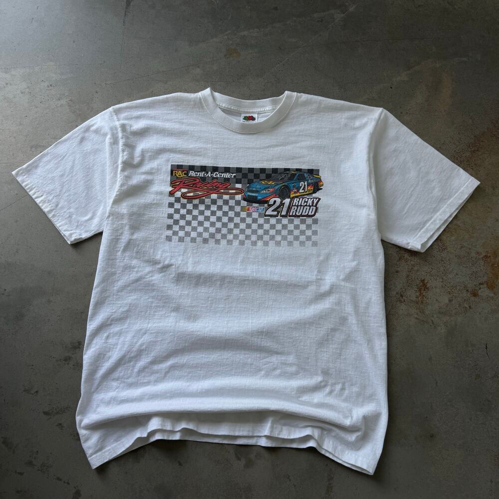 Vintage Y2K Ricky Rudd Nascar Racing Sports Retro Graphic T-shirt Size XL